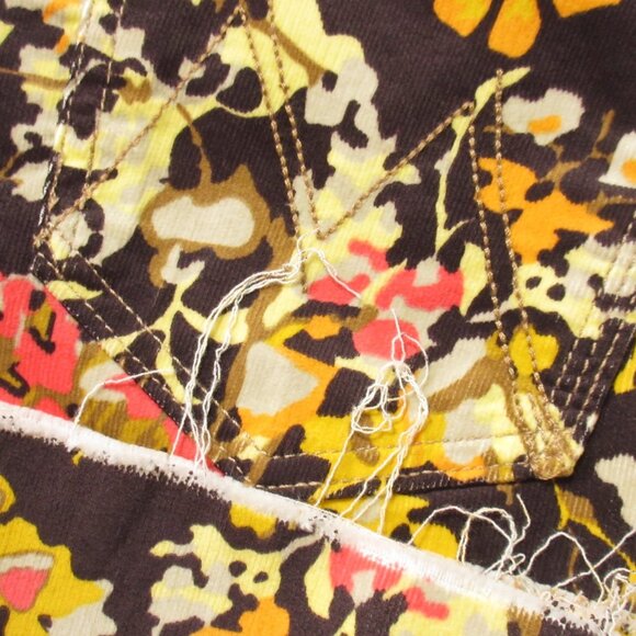 NWT Mother Hustler Ankle Fray Hopscotch Autumn Floral Stretch Corduroy Pant 27 - Picture 6 of 13